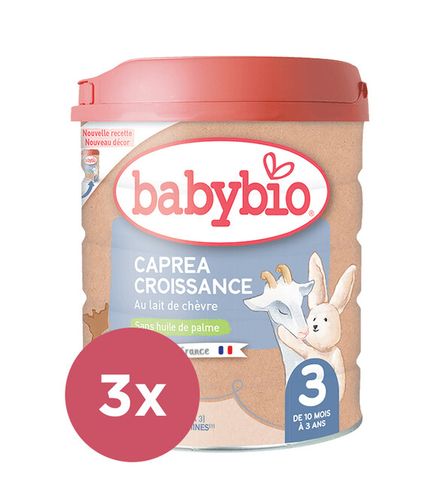 3x BABYBIO CAPREA 3 kozie dojčenské mlieko (800 g)