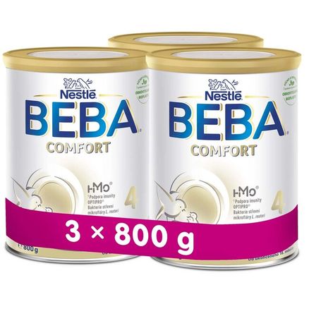 3x BEBA COMFORT HM-O 4 Mlieko batoľacie, 800 g