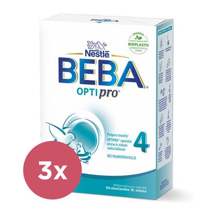 3x BEBA OPTIPRO® 4 Mlieko batoľacie, 500 g