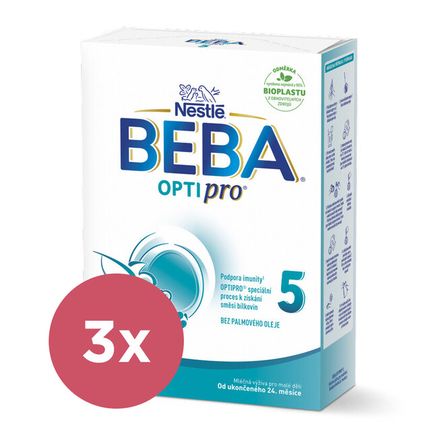 3x BEBA OPTIPRO® 5 Mlieko dojčenské, 500 g