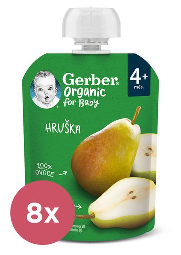 3x GERBER Organic Kapsička hruška 90 g