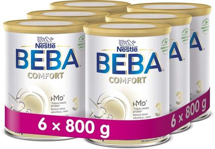 6x BEBA COMFORT HM-O 3 Mlieko batoľacie, 800 g