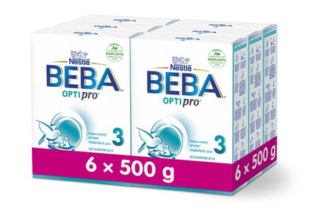 6x BEBA OPTIPRO® 3 Mlieko batoľacie, 500 g