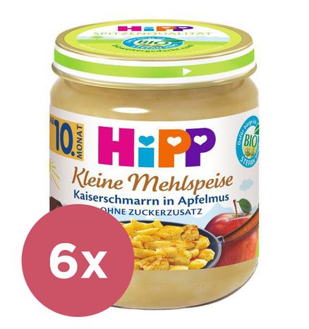 6x HiPP BIO Trhanec s jablkami od uk. 9. mesiaca, 200 g