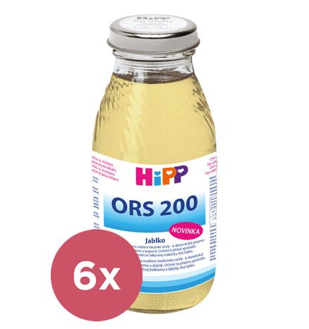 6x HiPP ORS 200 Jablko - rehydratační výživa (200 ml)