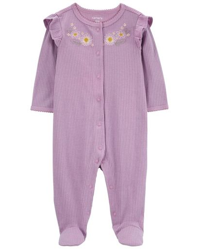 CARTER'S Overal na cvoky Sleep&Play Purple Floral dievča 3m/ veľ. 62