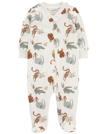 CARTER'S Overal na zips Sleep&Play Ivory Animal chlapec 9m/ veľ. 74