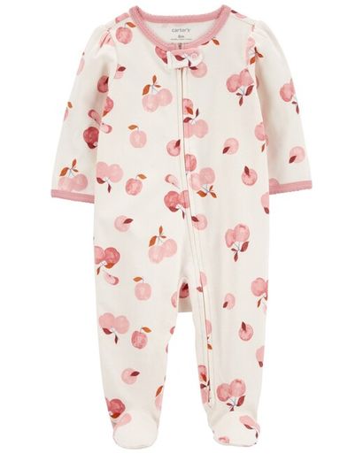 CARTER'S Overal na zips Sleep&Play Ivory Apple dievča 6m/ veľ. 68