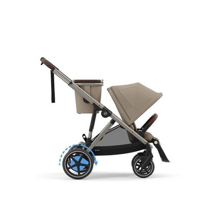 Cybex e-Gazelle S súrodenecký kočík Almond Beige - Taupe Rám / NOVINKA 2024