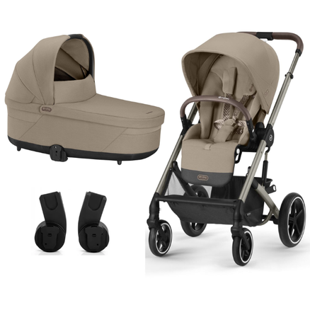 CYBEX Kombinovaný kočík BALIOS S LUX Almond Beige - Taupe rám 2024