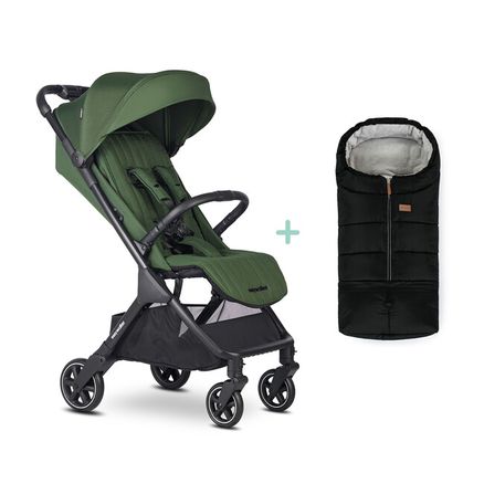 EASYWALKER Kočík športový Jackey2 Deep Green + PETITE&MARS fusak Jibot ZADARMO