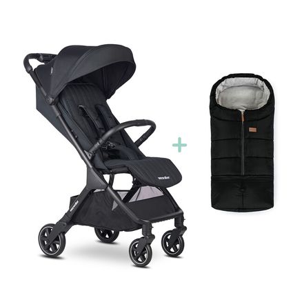 EASYWALKER Kočík športový Jackey2 Midnight Black + PETITE&MARS fusak Jibot ZADARMO