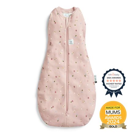 ERGOPOUCH Zavinovačka a vak na spanie 2v1 Cocoon Daisies 0-3 m, 3-6 kg, 0,2 tog