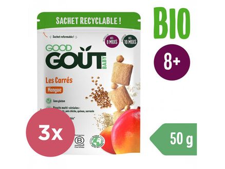 GOOD GOUT BIO Mangové polštářky 3x50 g