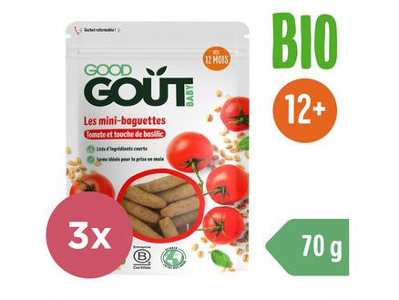 GOOD GOUT Mini bagetky s rajčátky 3x70 g