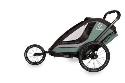 HAMAX Vozík za bicykel vr. ramená + kočíkovú set Cocoon One Green/black