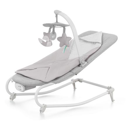 LETNÝ VÝPREDAJ - KINDERKRAFT Húpatko vibrujúce s melódiou Felio 2 Stone Grey 0m+, do 9 kg