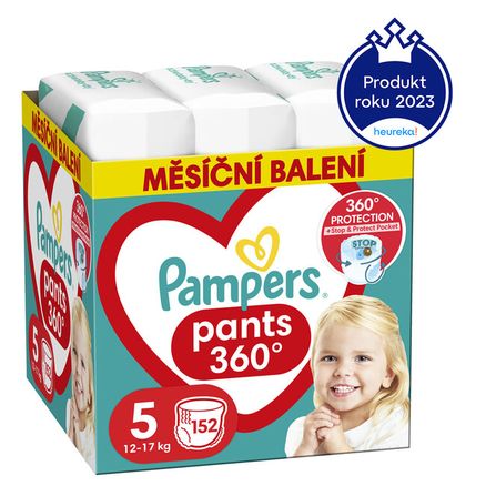 Mesačná zásoba plienkových nohavičiek ActivePants 5 JUNIOR 12-17kg 152ks Pampers