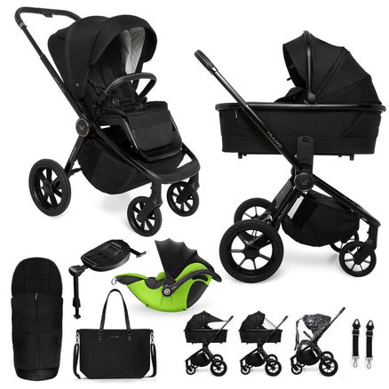 MUUVO Kočík kombinovaný Quick SE 2 Chromium black set 2v1 + DARČEK KIDDY Evoluna i-size 2 + základňa