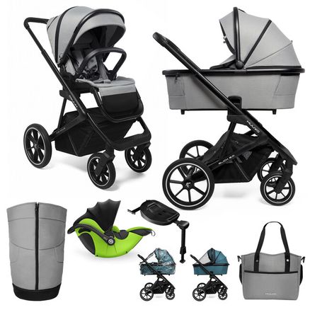 MUUVO Kočík kombinovaný Slick 2.0 set 2v1 Light grey + DARČEK KIDDY Evoluna i-size 2 + základňa