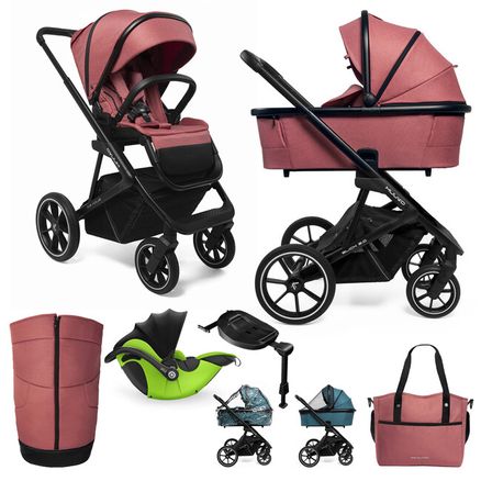 MUUVO Kočík kombinovaný Slick 2.0 set 2v1 Pure pink + DARČEK KIDDY Evoluna i-size 2 + základňa