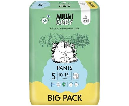 Nohavičky plienkové jednorázové 5 Maxi+ 10-15kg 54ks Baby Muumi