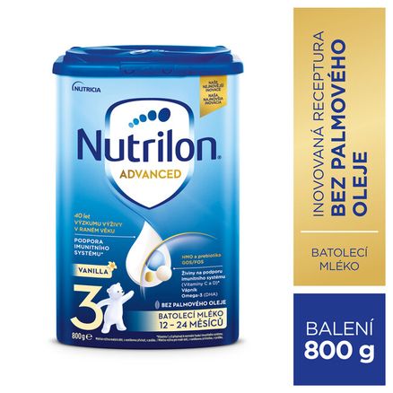 NUTRILON 3 Vanilla batoľacie mlieko 800 g, 12+