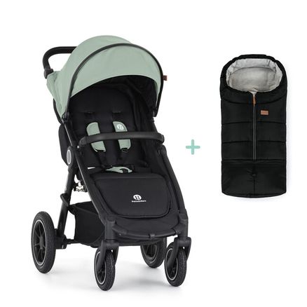 PETITE&MARS Kočík športový Street2 Air Black Iron Green + PETITE&MARS fusak Jibot ZADARMO