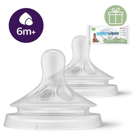 Philips AVENT Cumlík Natural Response 6 na kašu 6m+, 2 ks + Darček WaterWipes