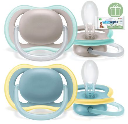 Philips AVENT Cumlík Ultra air 18m+ neutral 2 ks + Darček WaterWipes