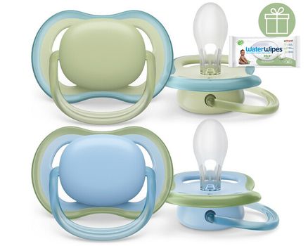 Philips AVENT Cumlík Ultra air neutral 0-6m chlapec modrá 2ks + Darček WaterWipes