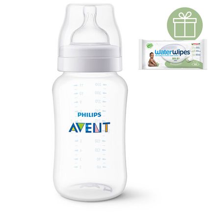 Philips AVENT Fľaša Anti-colic 330ml 3m+ + Darček WaterWipes