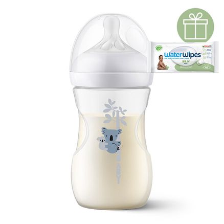 Philips AVENT Fľaša Natural Response 260 ml, 1m+ koala + Darček WaterWipes