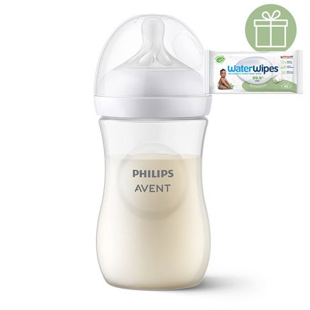 Philips AVENT Fľaša Natural Response 260 ml, 1m+ + Darček WaterWipes