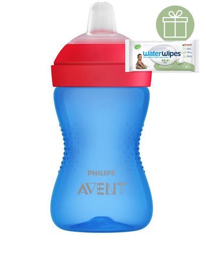 Philips AVENT Hrnček 300 ml Grippy s mäkkým náustkom chlapec + Darček WaterWipes