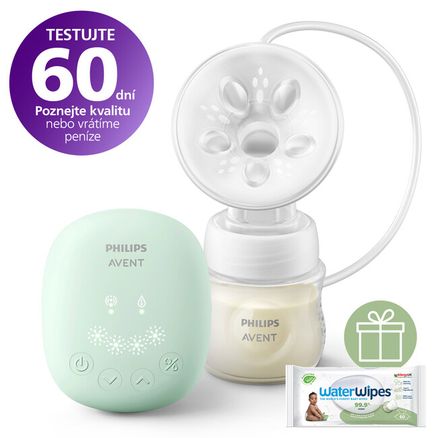 Philips AVENT Odsávačka materského mlieka elektrická Essential SCF323/11 + Darček WaterWipes