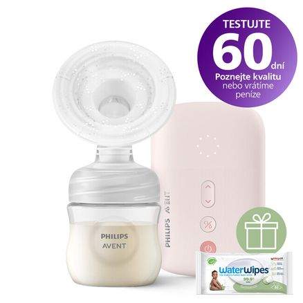 Philips AVENT Odsávačka materského mlieka elektronická SCF395/11 + Darček WaterWipes