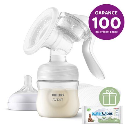 Philips AVENT Odsávačka materského mlieka manuálna + Darček WaterWipes