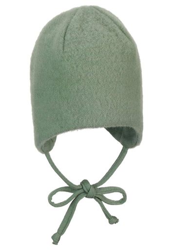 STERNTALER Čiapka na zaväzovanie vlnená podšitá MERINO green uni 39 cm -3-4 m