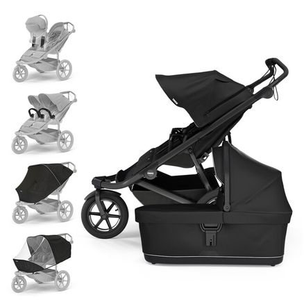 THULE Kočík súrodenecký Urban Glide Double Black/Black set XL